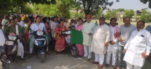 नारी शक्ति वंदन विल के समर्थन में भाजपा ने निकाली स्कूटी रैली व चलाया हस्ताक्षर अभियान