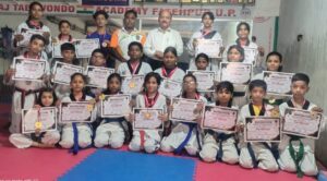 बेहतरीन प्रदर्शन करने वाले ताइक्वांडो खिलाड़ी हुए सम्मानित