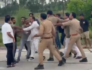 चली गोली, जमीन कब्जे को लेकर पुलिस के सामने भिड़े दो पक्ष, छह हिरासत में