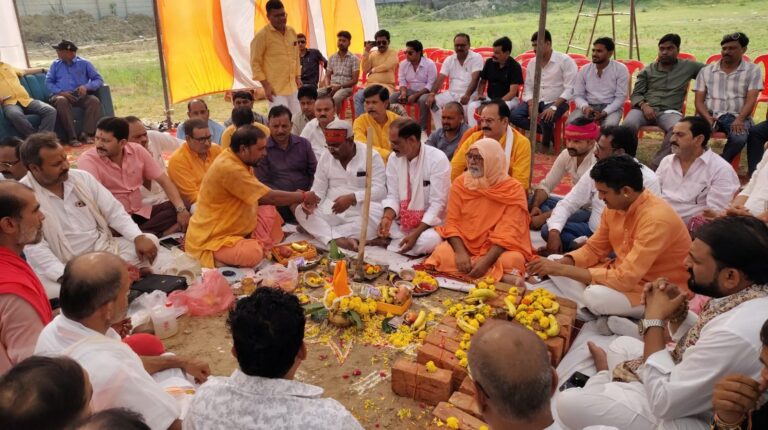 तांबेश्वर मंदिर में स्थापित होगी 51 फीट ऊंची शिव प्रतिमा, भूमि पूजन संपन्न